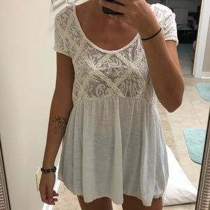 Free People babydoll tee